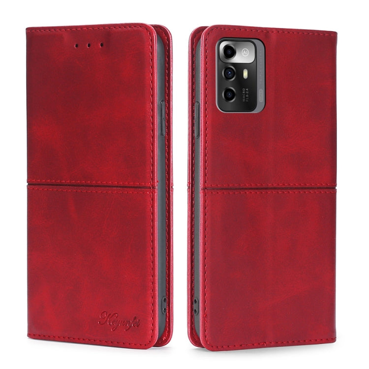 For ZTE Blade A72 5G Cow Texture Magnetic Horizontal Flip Leather Phone Case