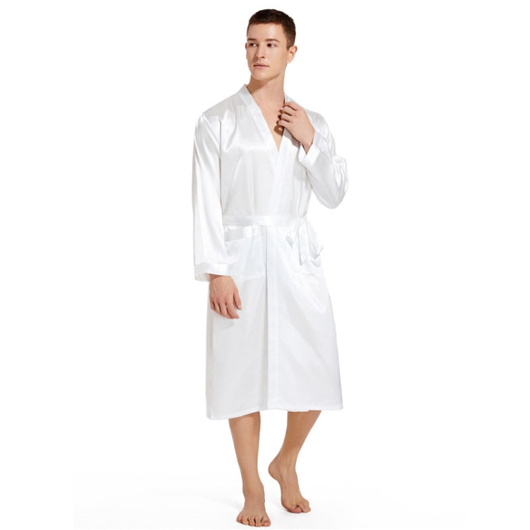 Men Groom Gold Lettering Home Long Nightgown, Size: