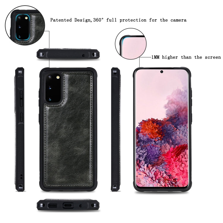 For Galaxy S20 Multifunctional Retro Detachable Magnetic Horizontal Flip Leather Case with Card Slots & Holder & Wallet & Photo Frame