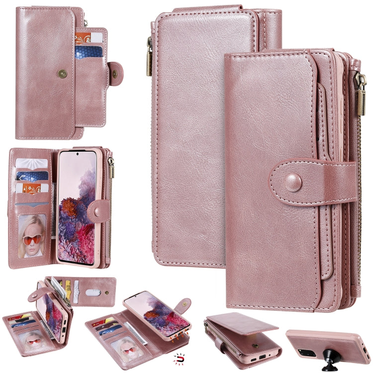 For Galaxy S20 Multifunctional Retro Detachable Magnetic Horizontal Flip Leather Case with Card Slots & Holder & Wallet & Photo Frame