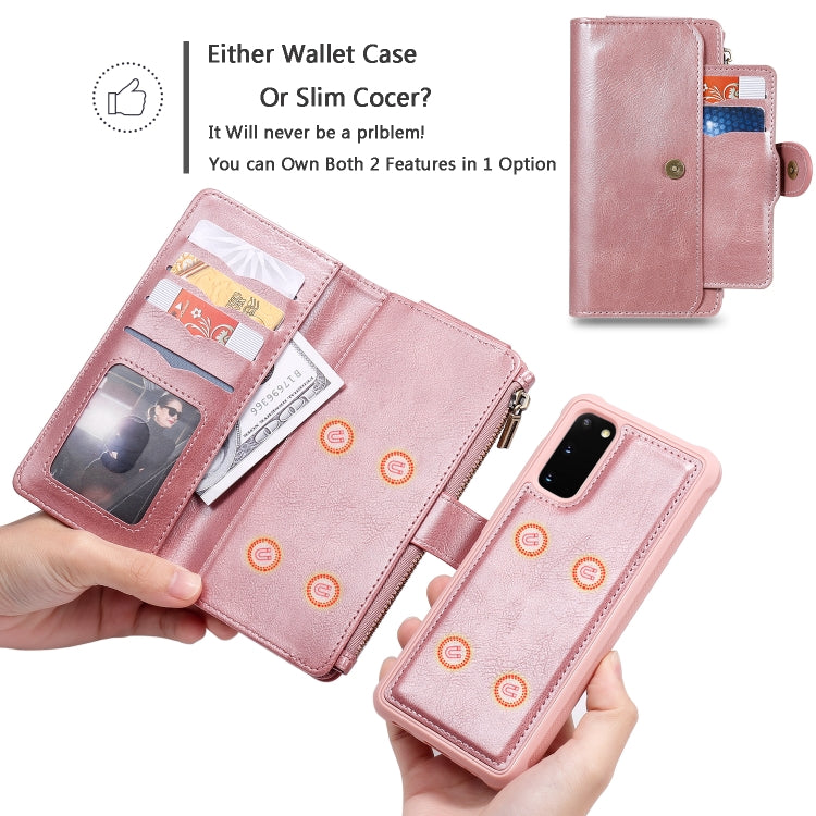 For Galaxy S20 Multifunctional Retro Detachable Magnetic Horizontal Flip Leather Case with Card Slots & Holder & Wallet & Photo Frame