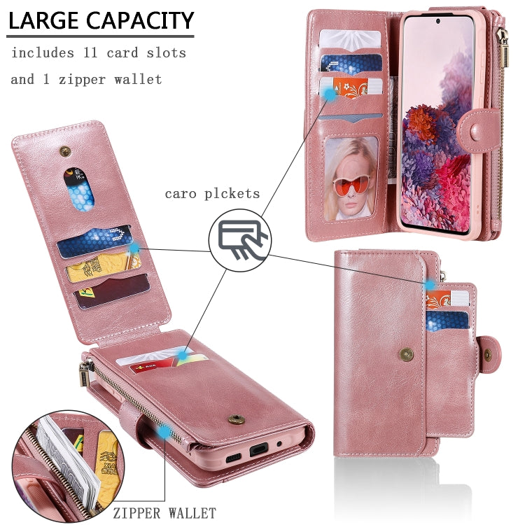 For Galaxy S20 Multifunctional Retro Detachable Magnetic Horizontal Flip Leather Case with Card Slots & Holder & Wallet & Photo Frame