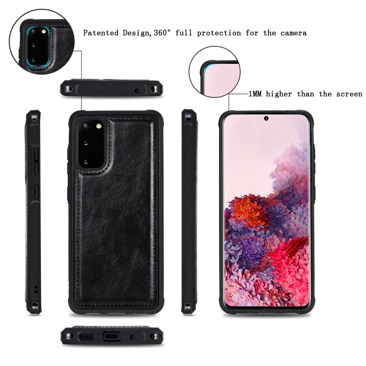 For Galaxy S20 Multifunctional Retro Detachable Magnetic Horizontal Flip Leather Case with Card Slots & Holder & Wallet & Photo Frame