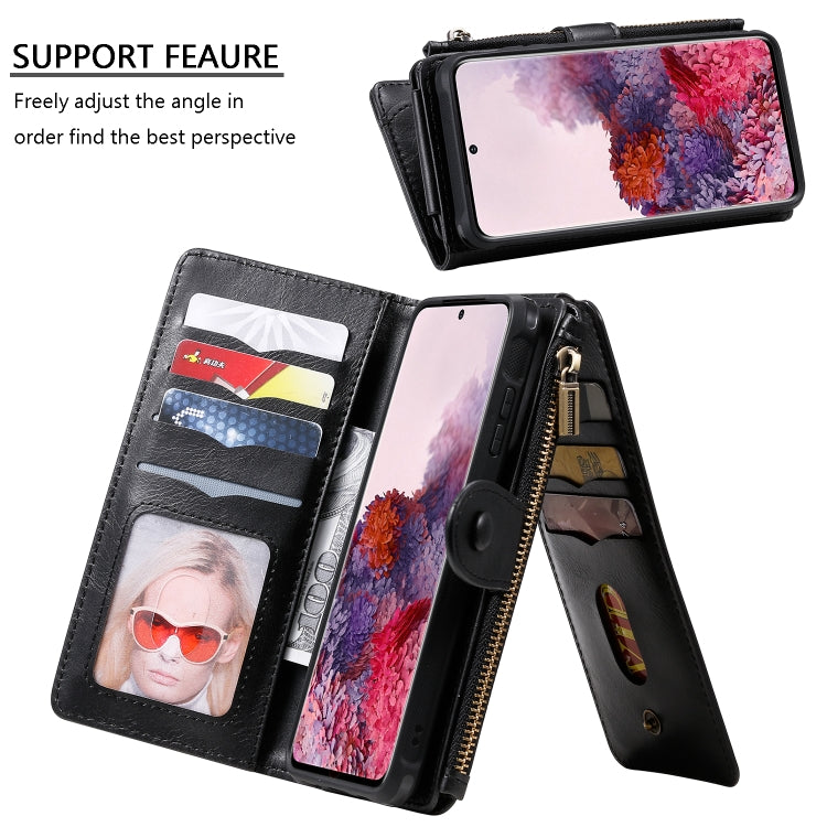 For Galaxy S20 Multifunctional Retro Detachable Magnetic Horizontal Flip Leather Case with Card Slots & Holder & Wallet & Photo Frame