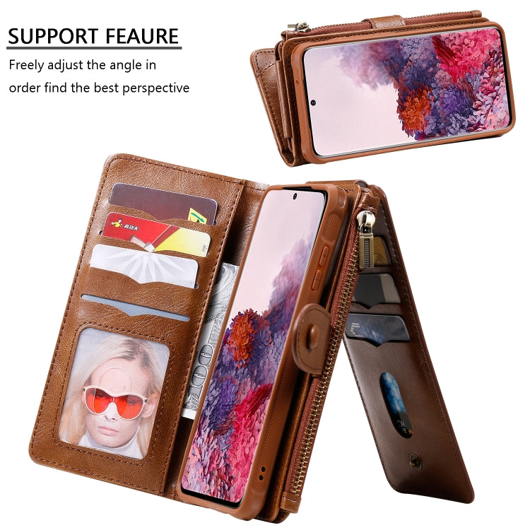 For Galaxy S20 Multifunctional Retro Detachable Magnetic Horizontal Flip Leather Case with Card Slots & Holder & Wallet & Photo Frame