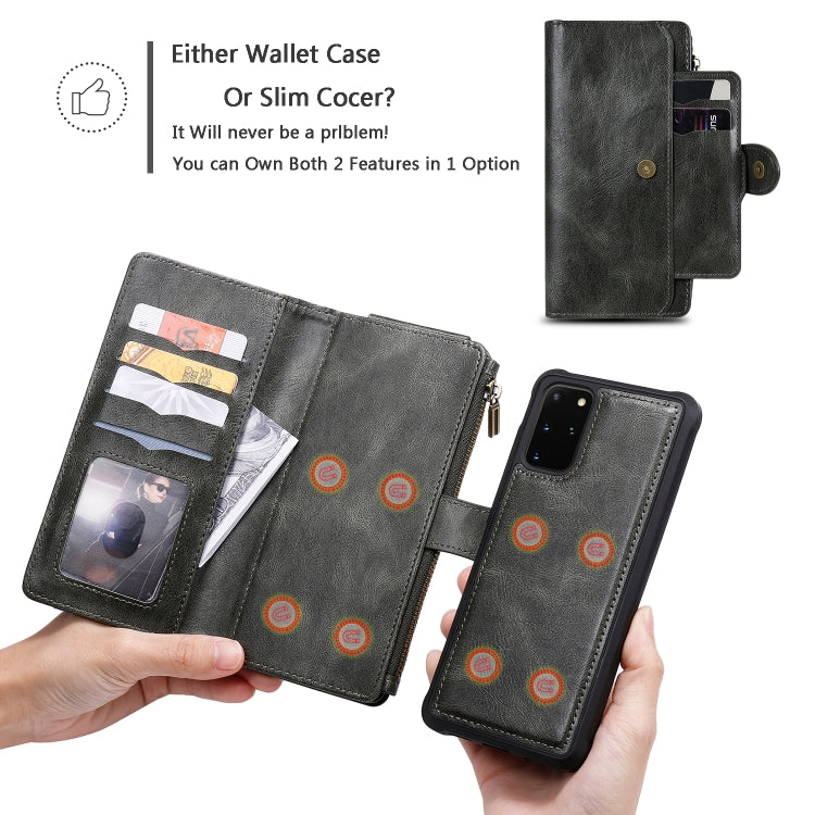 For Galaxy S20 Plus Multifunctional Retro Detachable Magnetic Horizontal Flip Leather Case with Card Slots & Holder & Wallet & Photo Frame