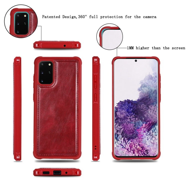 For Galaxy S20 Plus Multifunctional Retro Detachable Magnetic Horizontal Flip Leather Case with Card Slots & Holder & Wallet & Photo Frame