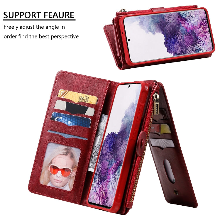 For Galaxy S20 Plus Multifunctional Retro Detachable Magnetic Horizontal Flip Leather Case with Card Slots & Holder & Wallet & Photo Frame