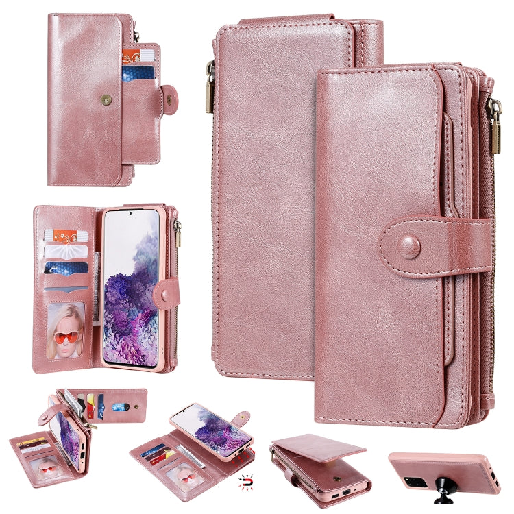 For Galaxy S20 Plus Multifunctional Retro Detachable Magnetic Horizontal Flip Leather Case with Card Slots & Holder & Wallet & Photo Frame