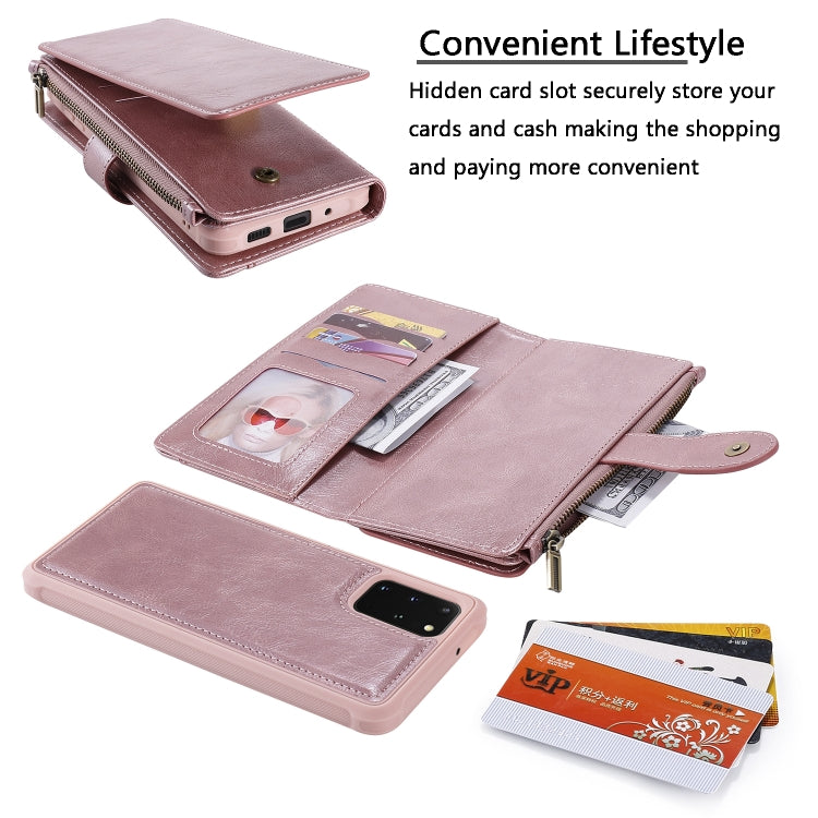 For Galaxy S20 Plus Multifunctional Retro Detachable Magnetic Horizontal Flip Leather Case with Card Slots & Holder & Wallet & Photo Frame