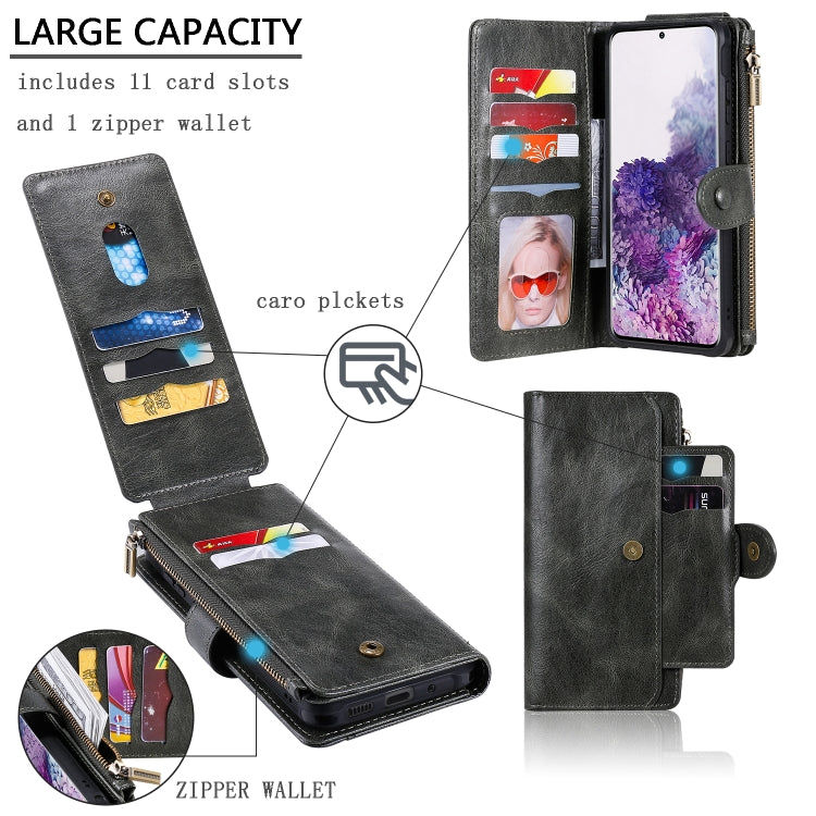 For Galaxy S20 Plus Multifunctional Retro Detachable Magnetic Horizontal Flip Leather Case with Card Slots & Holder & Wallet & Photo Frame