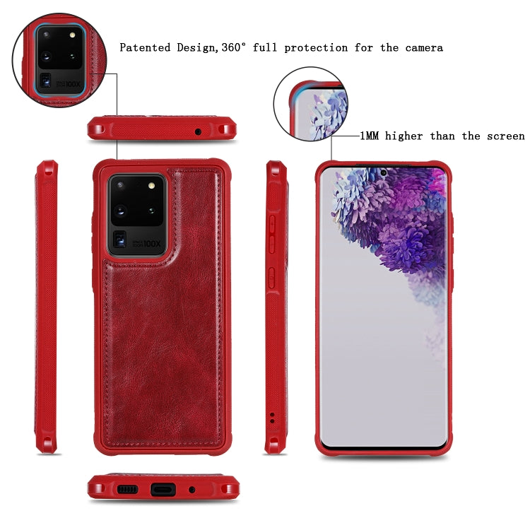 For Galaxy S20 Ultra Multifunctional Retro Detachable Magnetic Horizontal Flip Leather Case with Card Slots & Holder & Wallet & Photo Frame