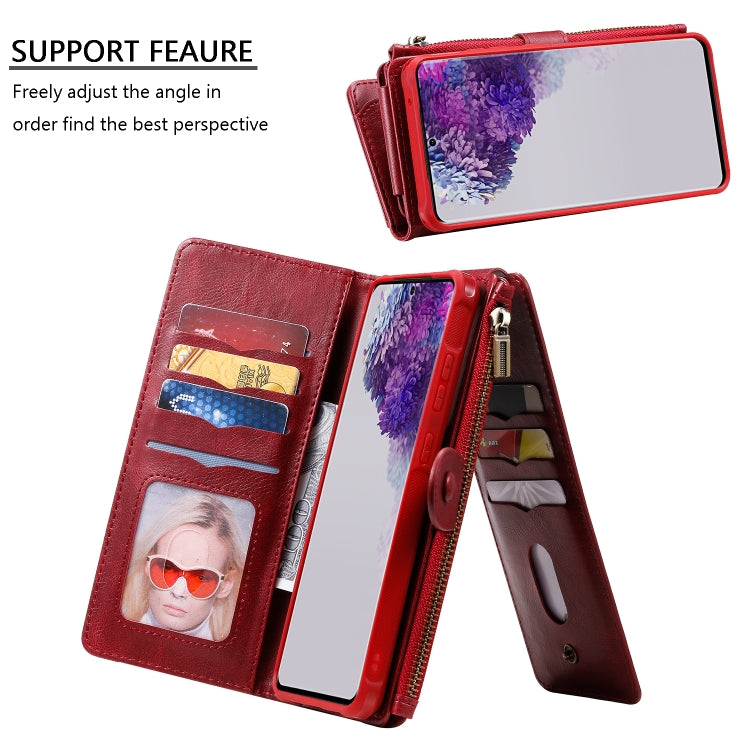 For Galaxy S20 Ultra Multifunctional Retro Detachable Magnetic Horizontal Flip Leather Case with Card Slots & Holder & Wallet & Photo Frame