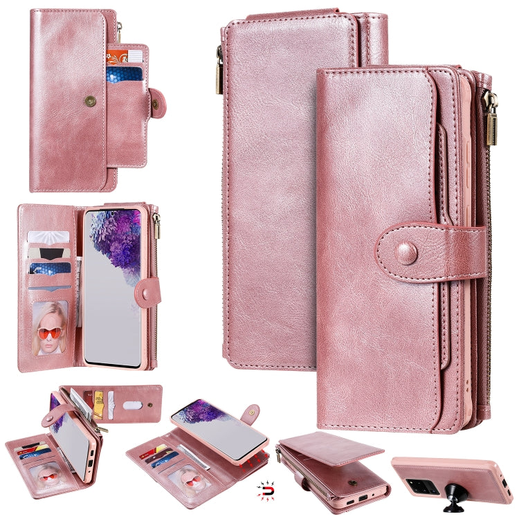 For Galaxy S20 Ultra Multifunctional Retro Detachable Magnetic Horizontal Flip Leather Case with Card Slots & Holder & Wallet & Photo Frame