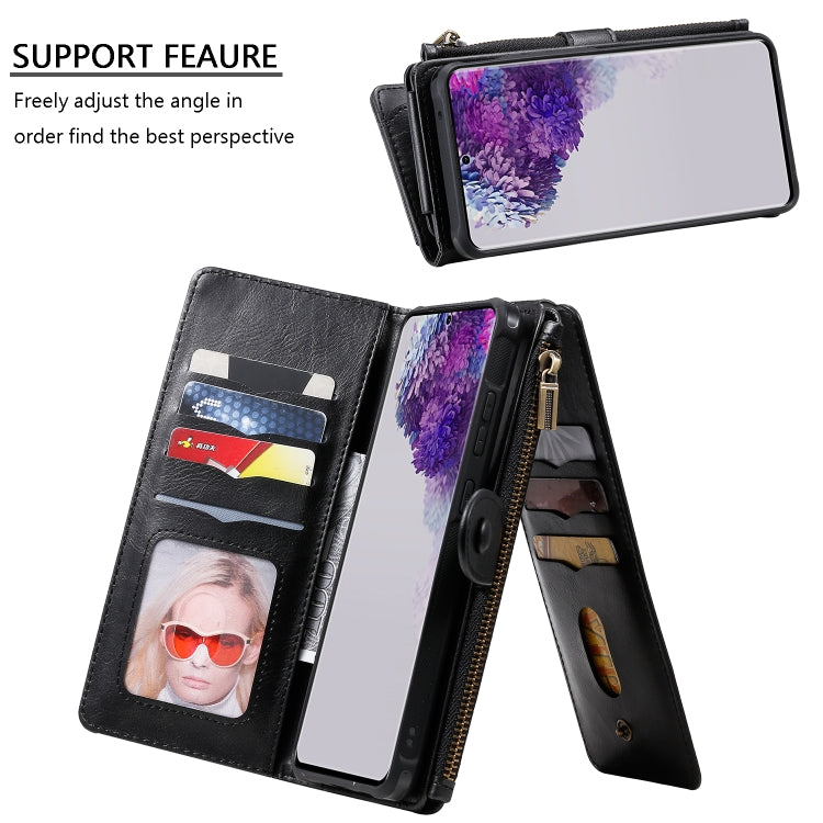 For Galaxy S20 Ultra Multifunctional Retro Detachable Magnetic Horizontal Flip Leather Case with Card Slots & Holder & Wallet & Photo Frame
