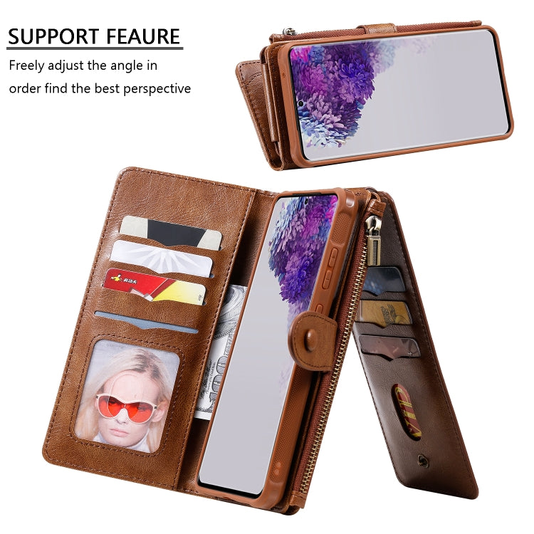 For Galaxy S20 Ultra Multifunctional Retro Detachable Magnetic Horizontal Flip Leather Case with Card Slots & Holder & Wallet & Photo Frame