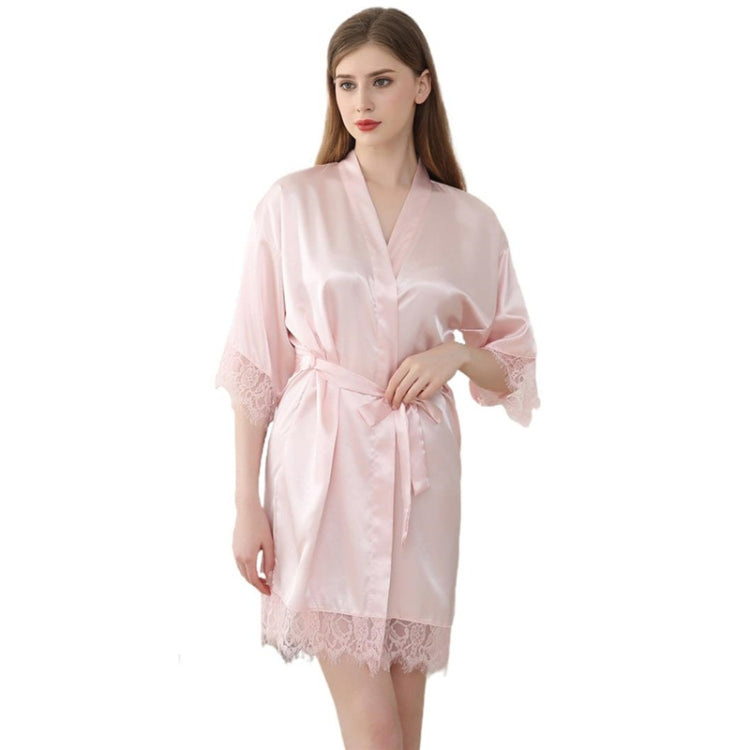 Women Bride Gold Lettering Lace Edge Nightgown, Size: