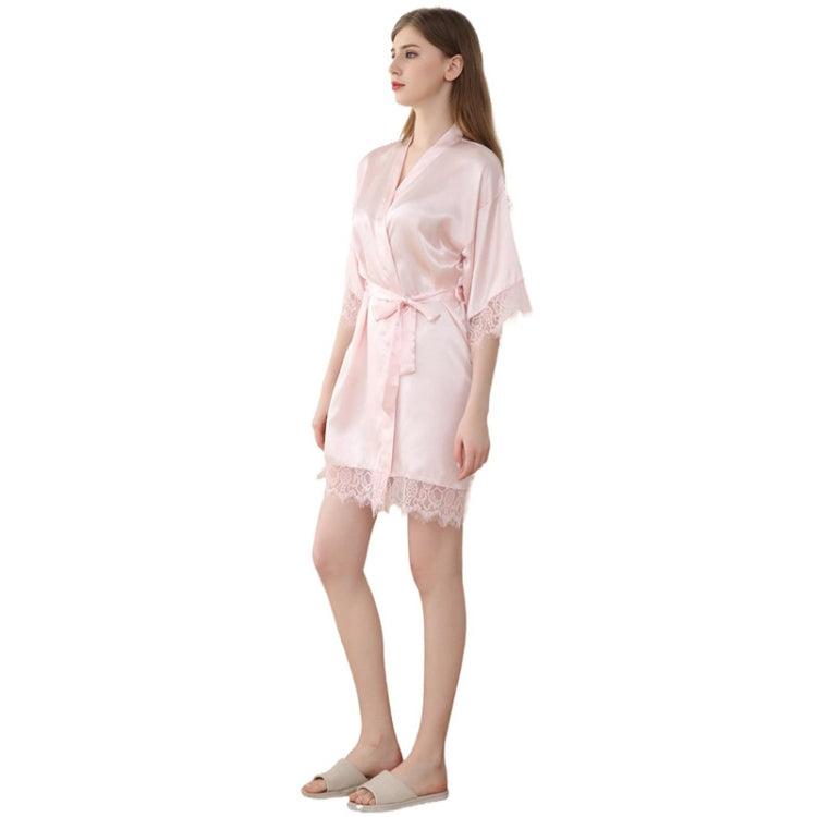 Women Bride Gold Lettering Lace Edge Nightgown, Size: