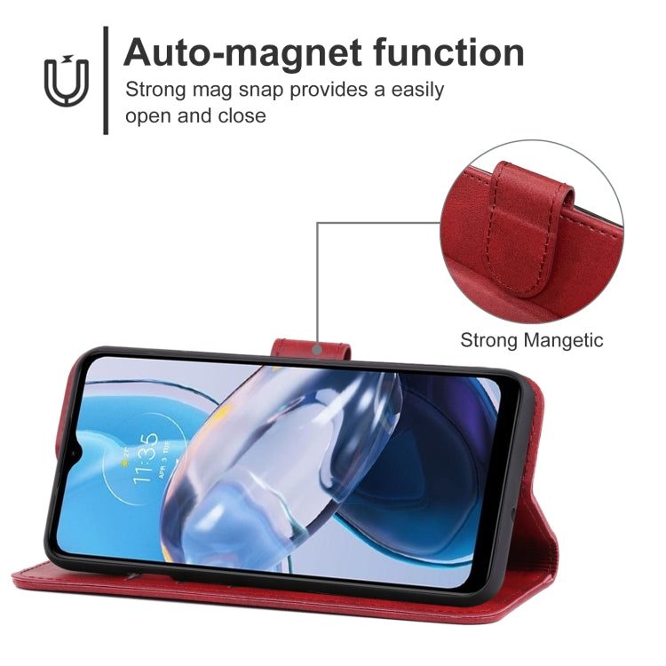 For Motorola Moto E22i Leather Phone Case