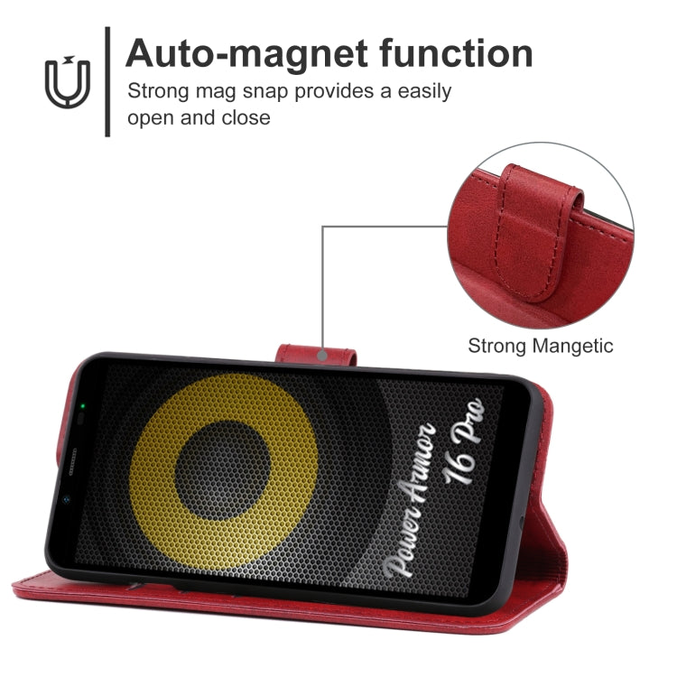 For Ulefone Power Armor 16 Pro Leather Phone Case
