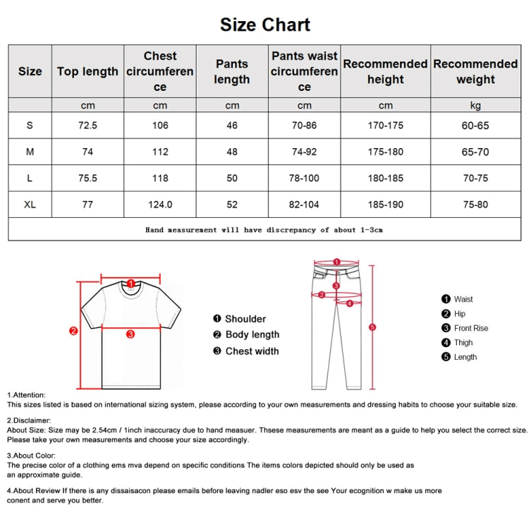 Summer Men Lapel Solid Color Short Pajamas Set, Size: