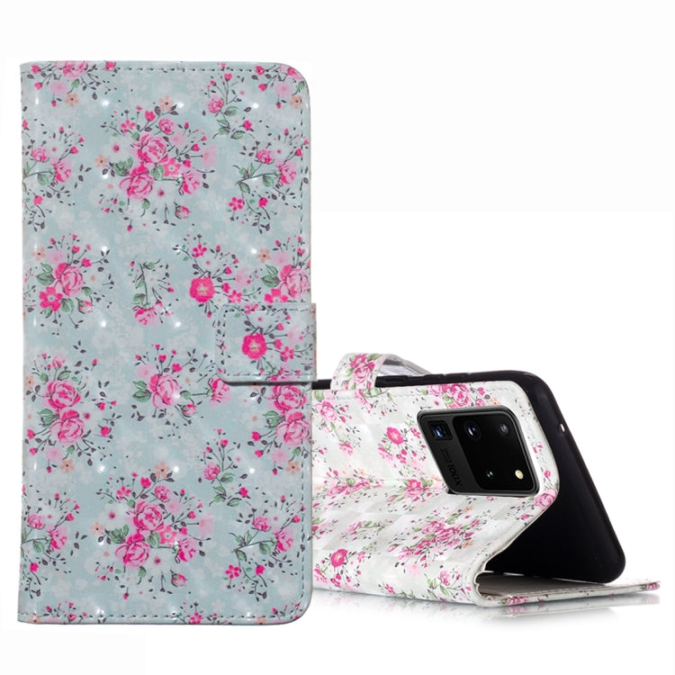 For Galaxy S20 Ultra 3D Pattern Magnetic Suction Horizontal Flip Leather Case with Holder & Card Slots & Wallet & Photo Holder