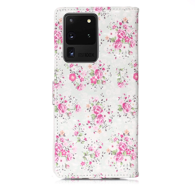 For Galaxy S20 Ultra 3D Pattern Magnetic Suction Horizontal Flip Leather Case with Holder & Card Slots & Wallet & Photo Holder
