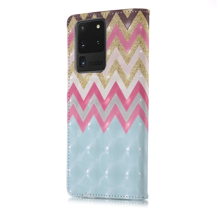 For Galaxy S20 Ultra 3D Pattern Magnetic Suction Horizontal Flip Leather Case with Holder & Card Slots & Wallet & Photo Holder