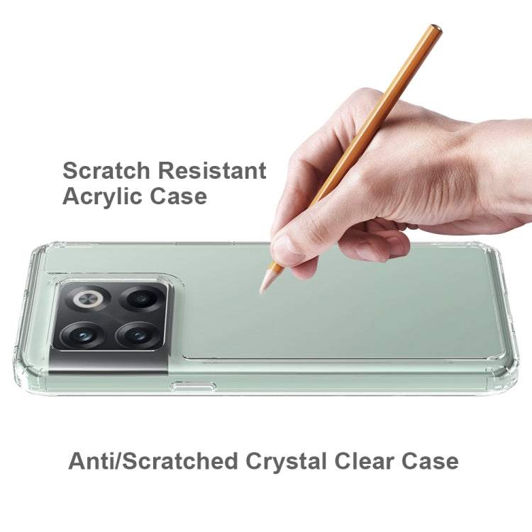 For OnePlus 10T Scratchproof Acrylic TPU Phone Case(Transparent)