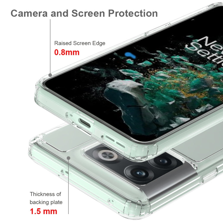 For OnePlus 10T Scratchproof Acrylic TPU Phone Case(Transparent)
