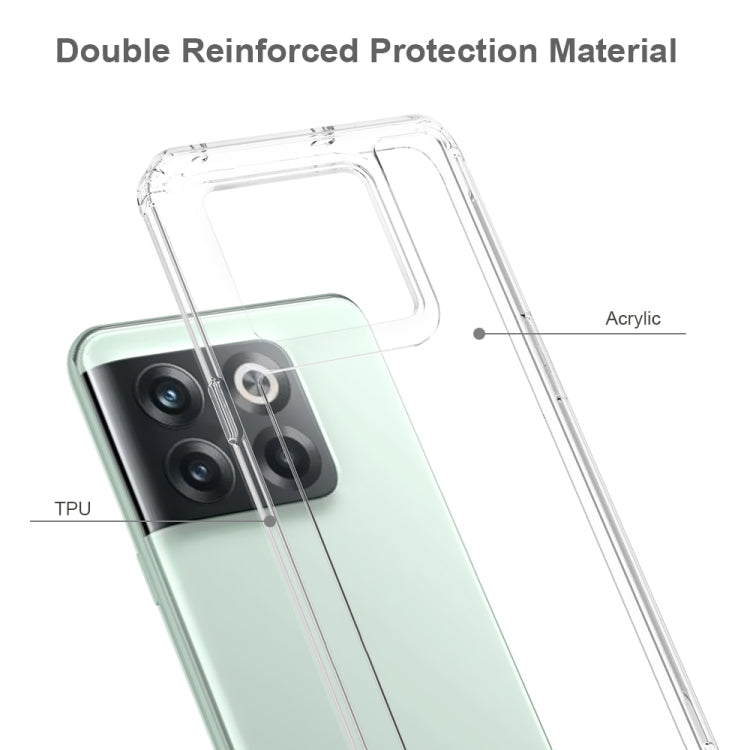 For OnePlus 10T Scratchproof Acrylic TPU Phone Case(Transparent)