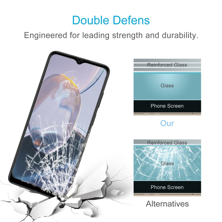 For Motorola Moto E22i / E22 10 PCS 0.26mm 9H 2.5D Tempered Glass Film