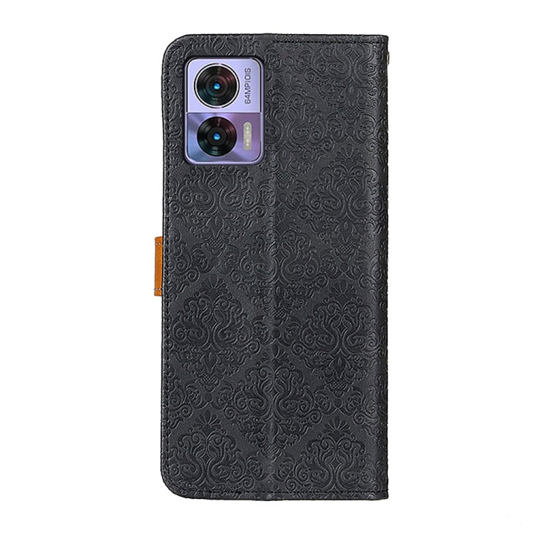 For Motorola Edge 30 Lite / Edge 30 Neo Floral Embossed Leather Phone Case