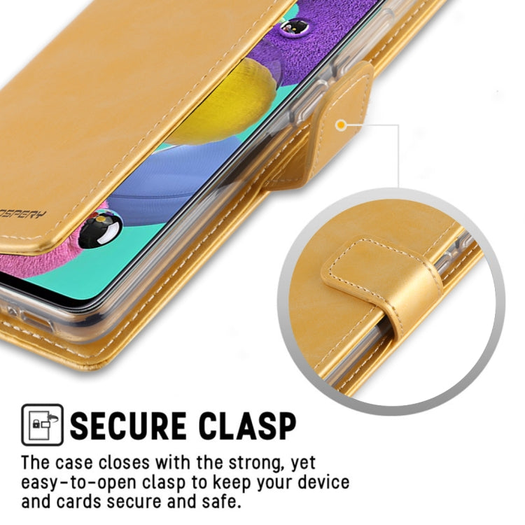 For Galaxy A51 GOOSPERY BLUE MOON DIARY Crazy Horse Texture Horizontal Flip Leather Case With Bracket & Card Slot & Wallet