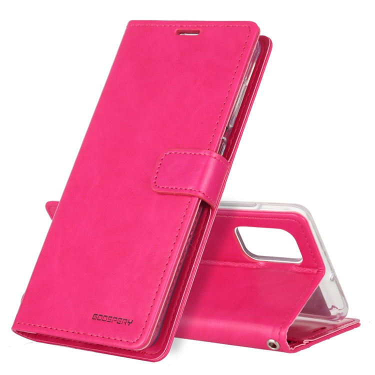 For Galaxy A71 GOOSPERY BLUE MOON DIARY Crazy Horse Texture Horizontal Flip Leather Case With Bracket & Card Slot & Wallet