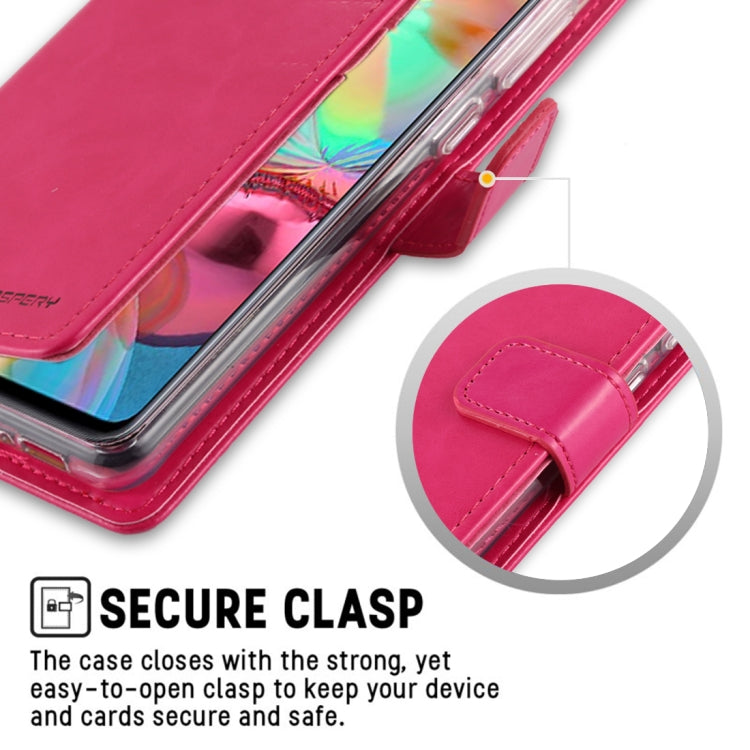 For Galaxy A71 GOOSPERY BLUE MOON DIARY Crazy Horse Texture Horizontal Flip Leather Case With Bracket & Card Slot & Wallet
