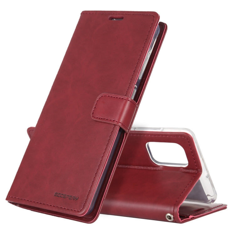 For Galaxy A71 GOOSPERY BLUE MOON DIARY Crazy Horse Texture Horizontal Flip Leather Case With Bracket & Card Slot & Wallet