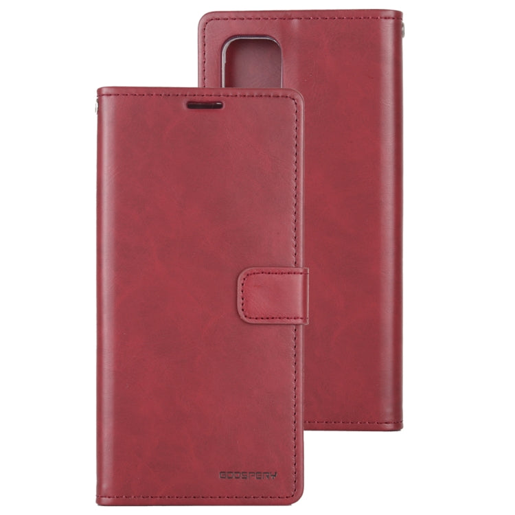 For Galaxy A71 GOOSPERY BLUE MOON DIARY Crazy Horse Texture Horizontal Flip Leather Case With Bracket & Card Slot & Wallet