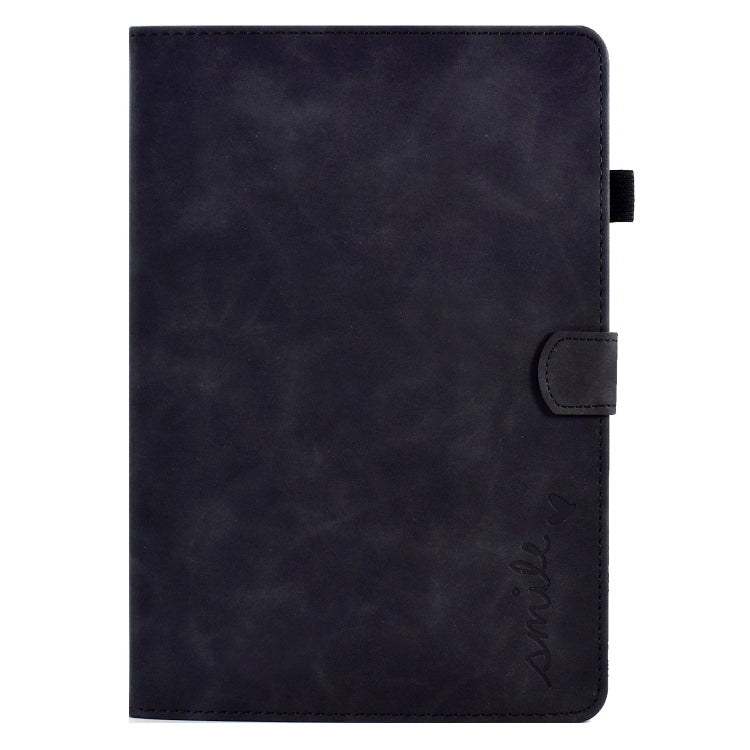 For iPad 10.2 / Air 10.5 2019 Embossed Smile Flip Tablet Leather Smart Case