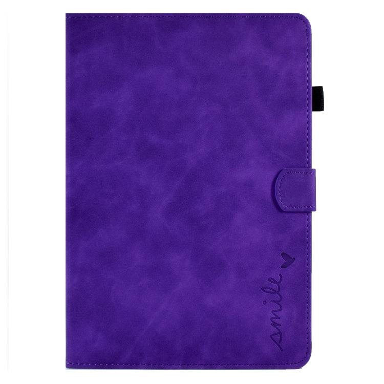 For iPad 10.2 / Air 10.5 2019 Embossed Smile Flip Tablet Leather Smart Case