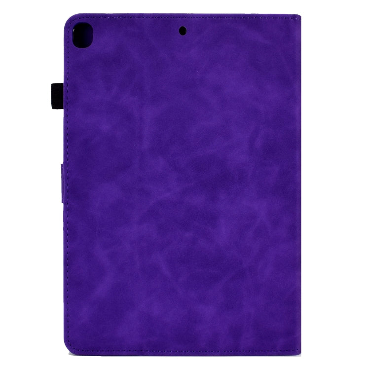 For iPad 10.2 / Air 10.5 2019 Embossed Smile Flip Tablet Leather Smart Case