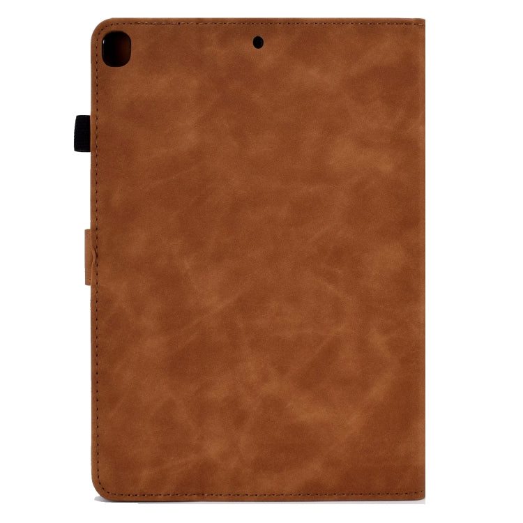 For iPad 10.2 / Air 10.5 2019 Embossed Smile Flip Tablet Leather Smart Case
