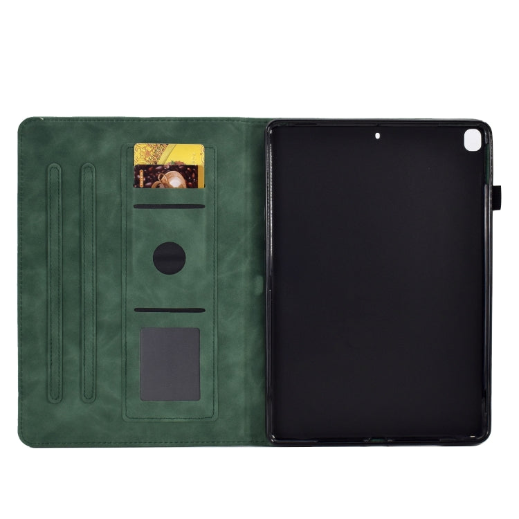 For iPad 10.2 / Air 10.5 2019 Embossed Smile Flip Tablet Leather Smart Case