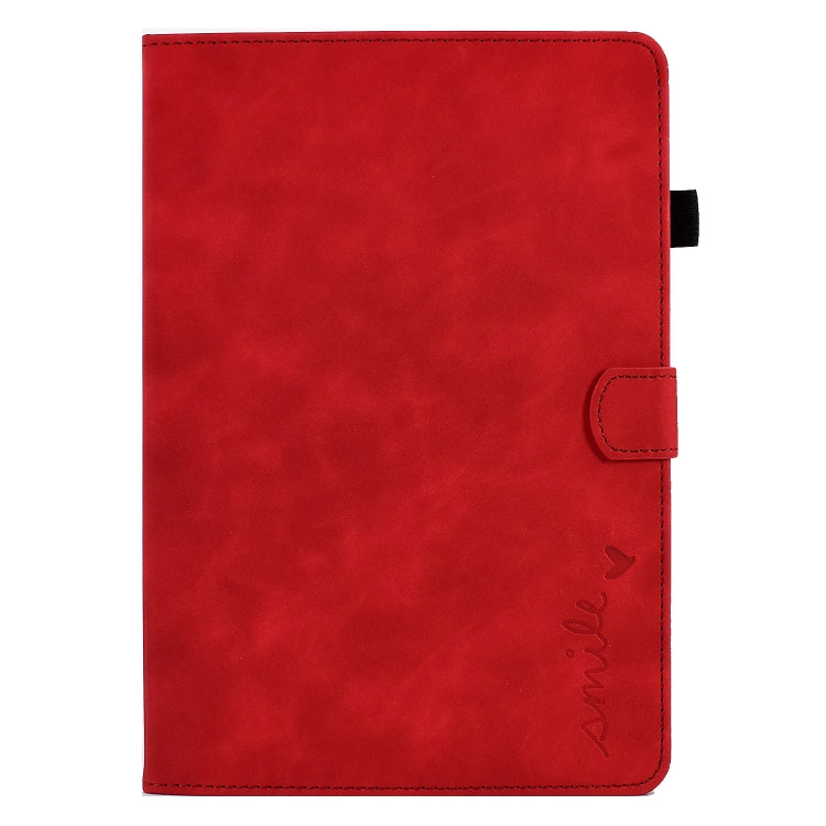 For iPad 10.2 / Air 10.5 2019 Embossed Smile Flip Tablet Leather Smart Case