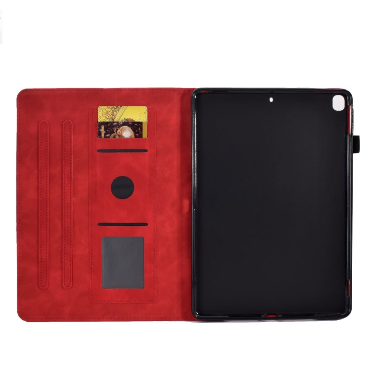 For iPad 10.2 / Air 10.5 2019 Embossed Smile Flip Tablet Leather Smart Case