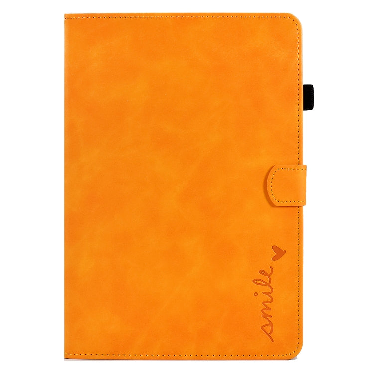 For iPad 10.2 / Air 10.5 2019 Embossed Smile Flip Tablet Leather Smart Case