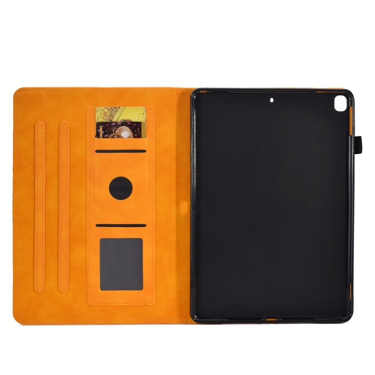 For iPad 10.2 / Air 10.5 2019 Embossed Smile Flip Tablet Leather Smart Case