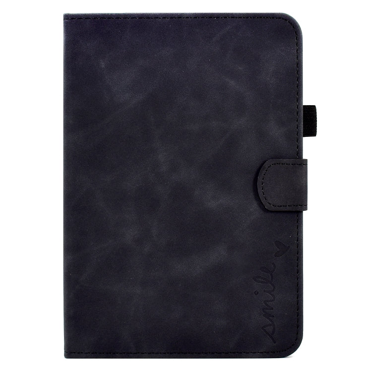 For iPad mini 6 Embossed Smile Flip Tablet Leather Smart Case