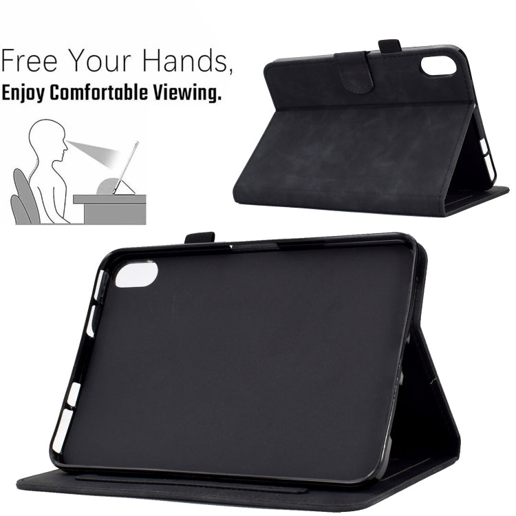 For iPad mini 6 Embossed Smile Flip Tablet Leather Smart Case