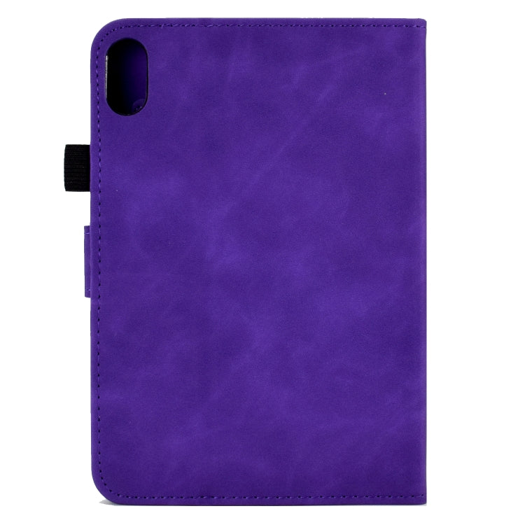 For iPad mini 6 Embossed Smile Flip Tablet Leather Smart Case